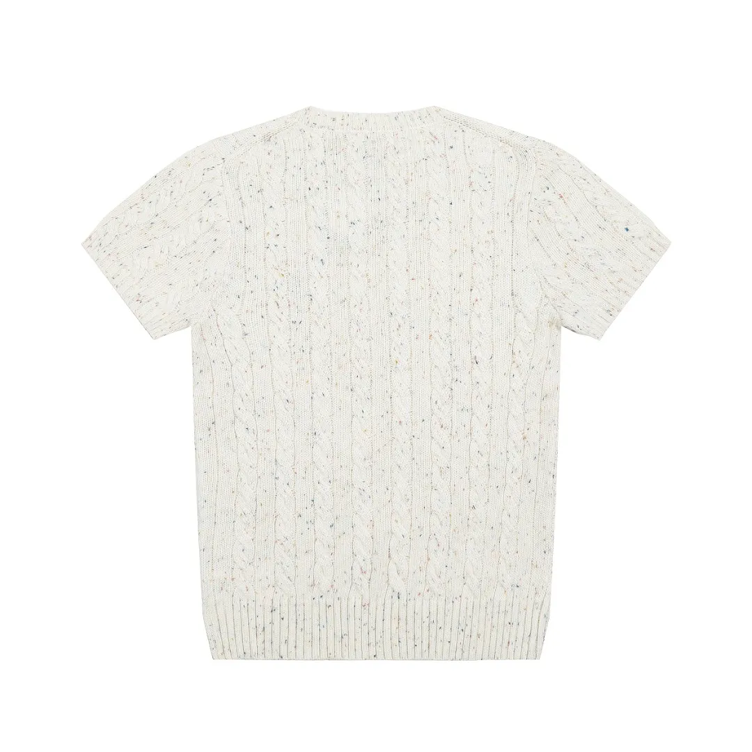 P166 💰 "Top quality" Style number: DS058# (on sale all year round) [Ralph Lauren wool blended pony embroidered logo twist knitted short sleeves] ✅Ralph Lauren gradient multi-color dot versatile hemp knitted round neck short sleeves for all seasons ✅15% merino cotton wool 85% wool blended clean and clear texture ✅ZP quality 1:1 version Scan the code to enter the GF website Counter quality ✅Details and quality are the only one in Guangzhou. Imported quality wool. Focus on high-end. Cost-effective. Needless to say good quality. ✅Restore the original version. The maximum size can be worn up to 150 pounds. Loose, comfortable and stress-free.